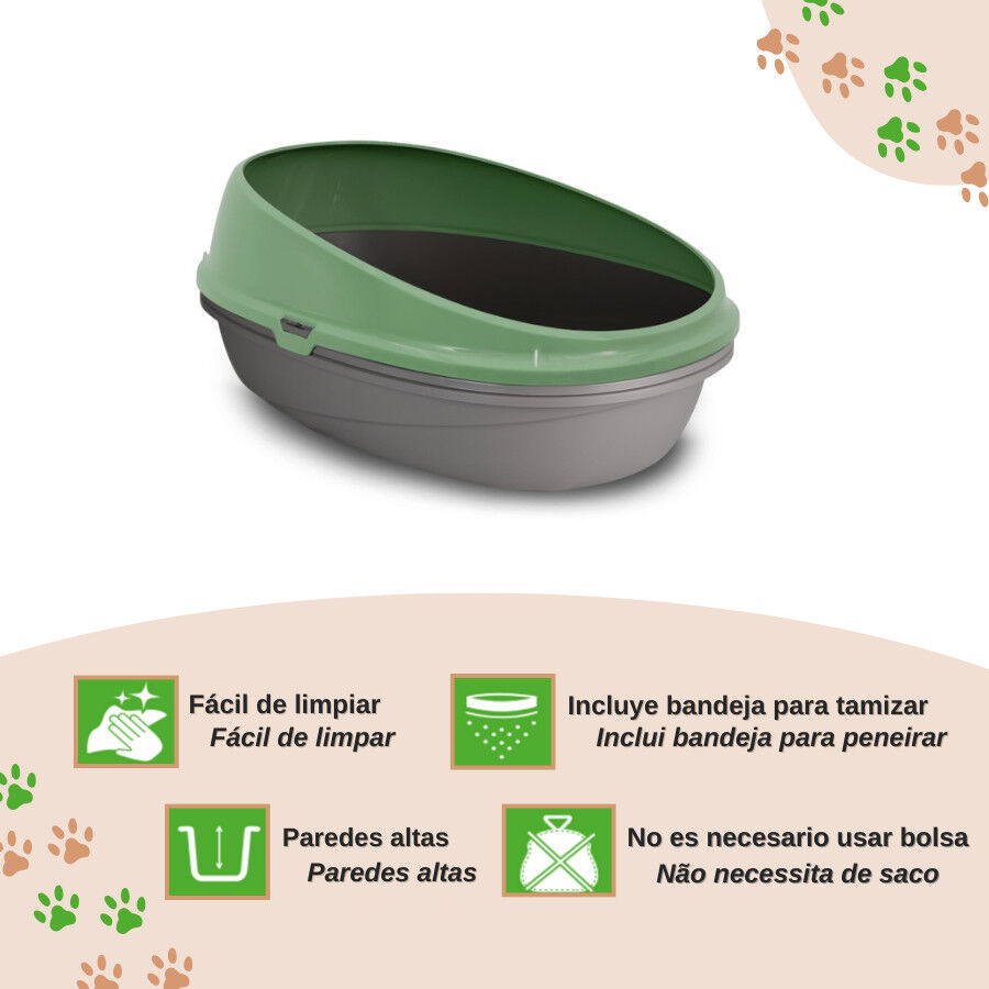 Nice Care Eco Caixa de areia Redonda verde para gatos, , large Imagem n&uacute;mero 3